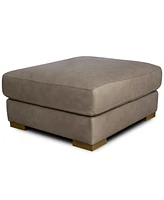 Rutherford Home Matera 34" Leather Big Ottoman