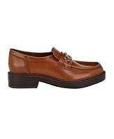 Calvin Klein Women's Zinna Almond Toe Casual Embellished Loafers