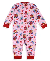 Pj Masks Toddler Girls' Gekko Catboy Owlette Protect Our Planet Footless Sleeper Pajama Kids