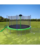 Streamdale Furniture Outdoor Fun Pack: Trampoline, Football Goal, Backboard