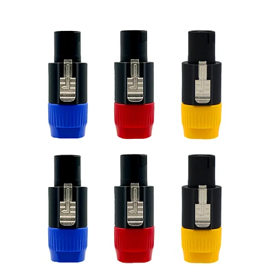 5 Core Speakon Adapter 6 Pack • High Quality Audio Jack Male Audio Pin • Speaker Adapter Connector Spkn Bry 6PK