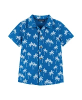 Andy & Evan Toddler Boys Toddler/Child Blue Palm Matching Terry Set