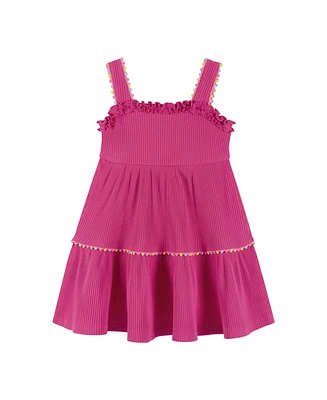 Andy & Evan Little Girls / Fuchsia Rib Knit Dress