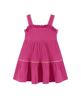 Andy & Evan Toddler Girls Toddler/Child Fuchsia Rib Knit Dress