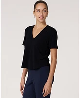 Rebody Active Women's Essentials V Neck Short Sleeve Top