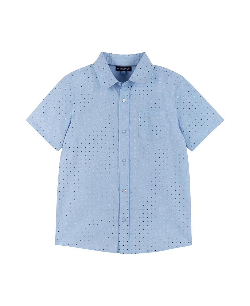 Andy & Evan Big Boys Toddler/Child Light Blue Chambray Buttondown Shirt