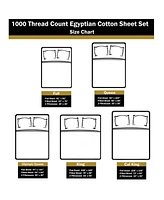 Superior Egyptian Cotton 1000 Thread Count Extra Deep Pocket Solid Sheet Set