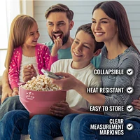 Zulay Kitchen Microwave Popcorn Popper - Bpa-Free Silicone Popcorn Popper Microwave Popcorn Bowl