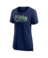 Fanatics Women's & Men's Heather Navy Minnesota Timberwolves League Leader Tri-Blend T-Shirt