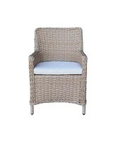 International Concepts Outdoor Wicker Patio Dining Chair with Cushion