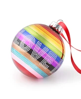 Holiday Lane Love Is Love Rainbow Ball Ornament, Created for Macy's