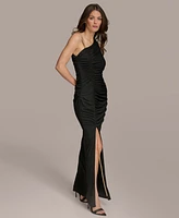 Donna Karan Women's Chain-Trim Ruched Gown