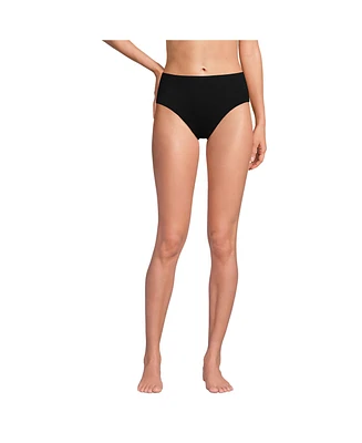 Lands' End Women's Chlorine Resistant Mid Rise Classic Bikini Bottoms