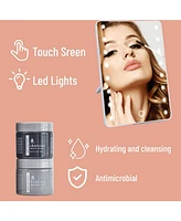 Pursonic Touchscreen Led Vanity Mirror and Luxurious Gel and Mud Face Mask Set