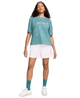 Nike Women's Sportswear Cotton Crewneck Short-Sleeve T-Shirt