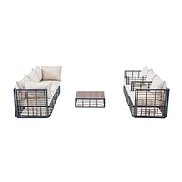 Modern Minimalist 7-Piece Patio Sectional Set