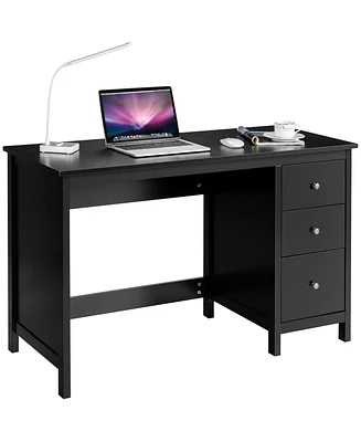 Costway 48" Home Office Desk with 3 Drawers Computer Pc Laptop Workstation