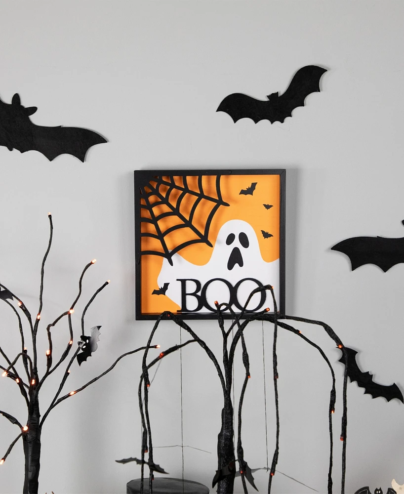 Northlight 9.75" Framed 3D Boo Halloween Wall Sign