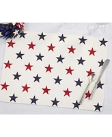 Saro Lifestyle Americana Stars Placemat Set of 4, 14"x20"