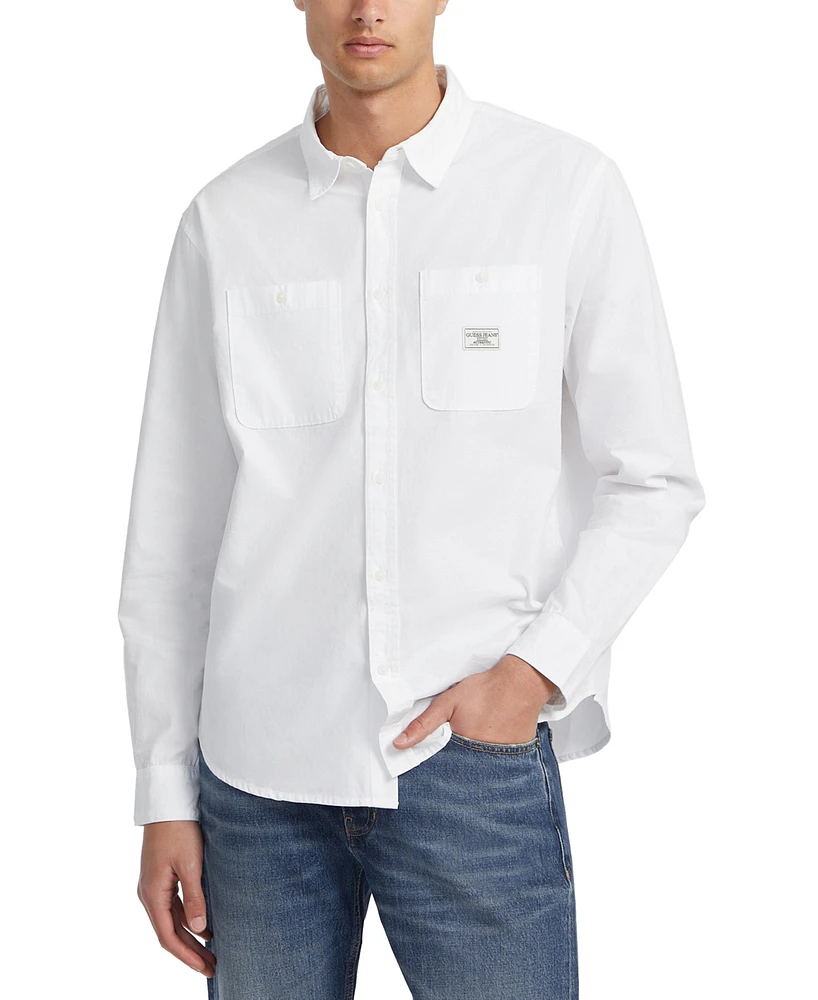 Guess Jeans Men's Regular-Fit Solid Button-Down Shirt | Foxvalley Mall