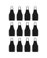 Arkwright Home Mariposa Bib Aprons (12 Pack), 33x30, Spun Polyester, Color Options, Adjustable Ties