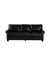 Simplie Fun Classic Living Room Nails Sofa Faux Leather