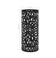 vidaXL Umbrella Stand Leaves Steel