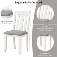 Streamdale Furniture Retro Style 7-Piece Dining Table Set With Extendable Table And 6 Upholstered Chairs