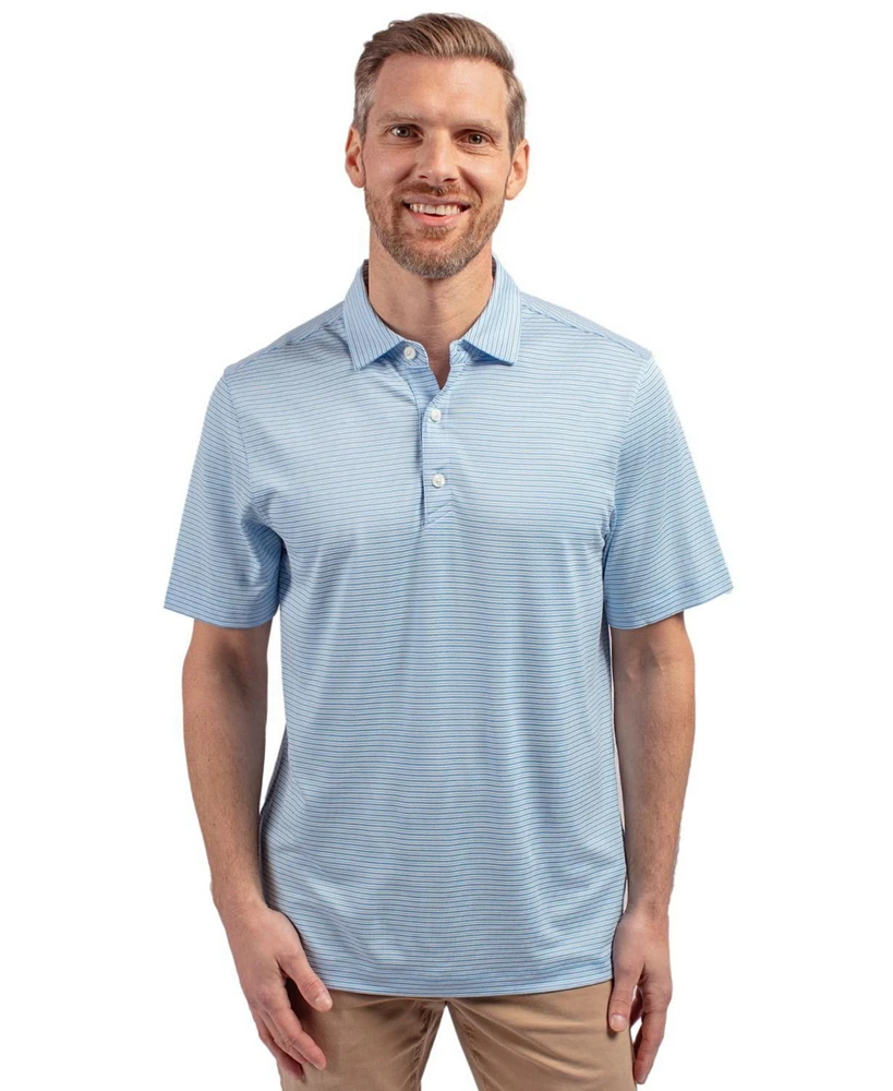 Cutter & Buck Men's Forge Eco Double Stripe Stretch Recycled Polo Shirt