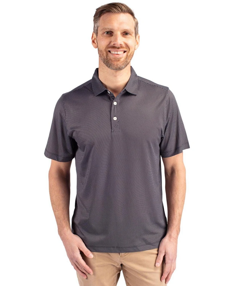 Cutter & Buck Men's Pike Eco Symmetry Print Stretch Recycled Polo Shirt