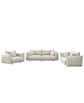 Simplie Fun Modern 3-2-1 Sofa Set with Pillows