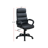 Streamdale Furniture High-Back Adjustable Height Office Chair In Black