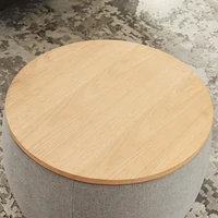 Round Storage Ottoman, 2 in 1 Function