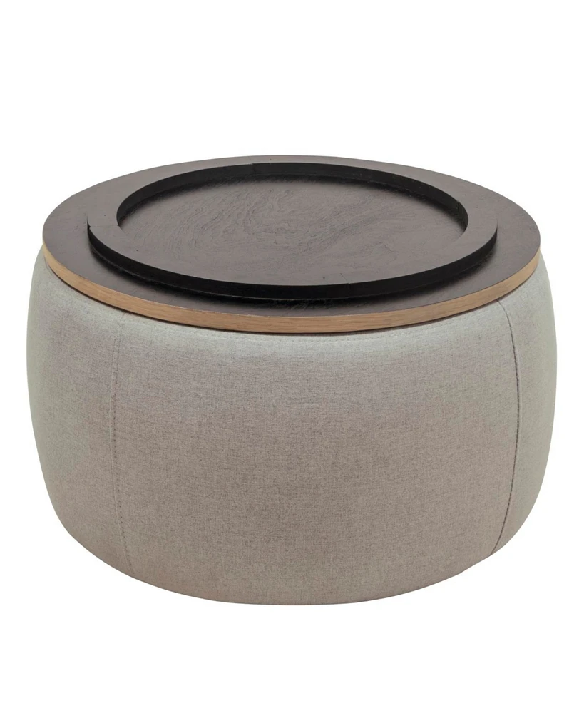 Streamdale Furniture Round Storage Ottoman, 2 in 1 Function