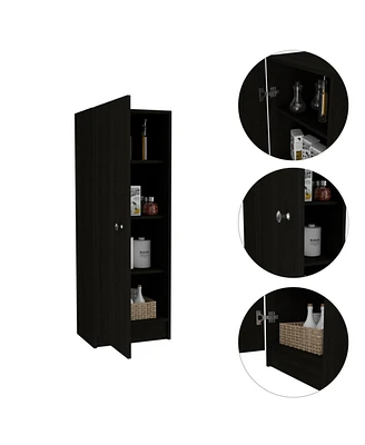 Simplie Fun Belleria Single Door Pantry With Four Interior Shelves