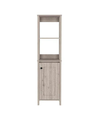 Simplie Fun Hanover 4-Shelf Linen Cabinet Light