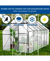 All-Season Heavy Duty 6x12 Ft Greenhouse With Aluminum Base
