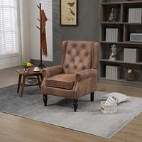 Streamdale Furniture Wood Frame Armchair, Modern Accent Chair Lounge Chair For Living Room