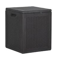 vidaXL Patio Storage Box gal Pp Rattan