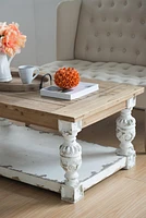 47" X 27.5" X 20" Rectangle Coffee Wooden Coffee Table, French Country Coffee Table