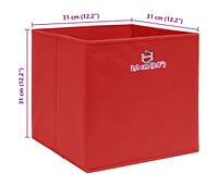 vidaXL Storage Boxes 4 pcs Red 12.6"x12.6"x12.6" Fabric