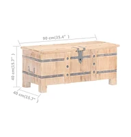 vidaXL Chest 35.4"x15.7"x15.7" Solid Acacia Wood