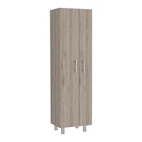 Halifax 2-Door Rectangle Closet Pantry Light Gray And White