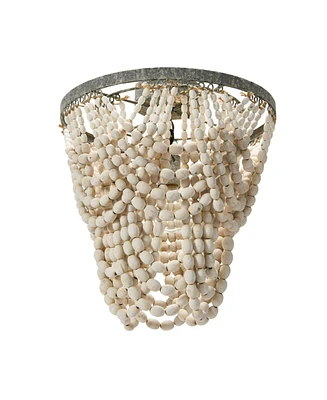 Storied Home 2-Tier Draped Wood Bead Chandelier