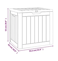 vidaXL Patio Storage Box 21.9"x16.9"x20.9" Polypropylene