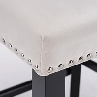 Set of 8 Contemporary Velvet Wing-Back Barstools