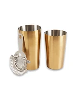 Bey-Berk Brushed Gold Cocktail Shaker