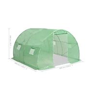 vidaXL Greenhouse 96.9 ft² 118.1"x118.1"x78.7"