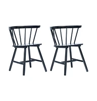 vidaXL Dining Chairs pcs Solid Rubber Wood