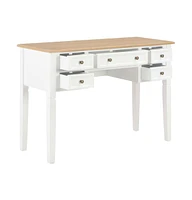 vidaXL Writing Desk White 43.1"x17.7"x30.5" Wood